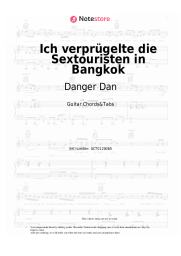 Sheet music, chords Danger Dan - Ich verprügelte die Sextouristen in Bangkok