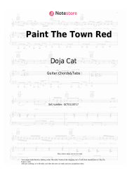 Sheet music, chords Doja Cat - Paint The Town Red