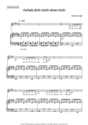 Sheet music, chords Beatrice Egli - Verlieb dich nicht ohne mich