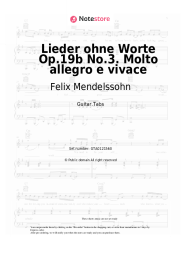 undefined Felix Mendelssohn - Lieder ohne Worte Op.19b No.3. Molto allegro e vivace