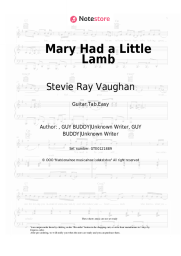 Sheet music, chords Stevie Ray Vaughan - Mary Had a Little Lamb