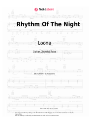 Sheet music, chords Loona - Rhythm Of The Night