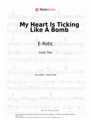 Sheet music, chords E-Rotic - My Heart Is Ticking Like A Bomb