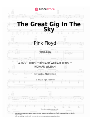 Sheet music, chords Pink Floyd - The Great Gig In The Sky