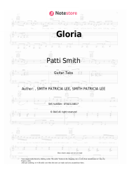 Sheet music, chords Patti Smith - Gloria