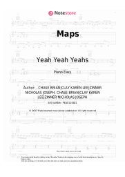 Sheet music, chords Yeah Yeah Yeahs - Maps