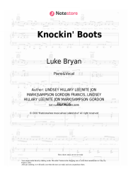 Sheet music, chords Luke Bryan - Knockin' Boots
