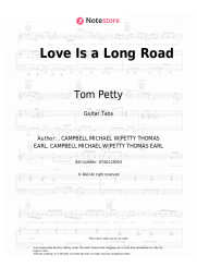 Sheet music, chords Tom Petty - Love Is a Long Road