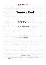 Sheet music, chords Architects - Seeing Red