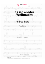 Sheet music, chords Andrea Berg - Es ist wieder Weihnacht