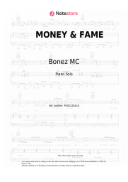 Sheet music, chords Bonez MC, Ufo361 - MONEY & FAME