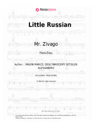 Sheet music, chords Mr. Zivago - Little Russian