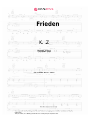 Sheet music, chords K.I.Z - Frieden