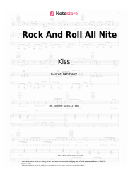 Sheet music, chords Kiss - Rock And Roll All Nite
