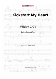 Sheet music, chords Mötley Crüe - Kickstart My Heart