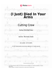 Sheet music, chords Cutting Crew - (I Just) Died In Your Arms