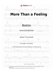 Sheet music, chords Boston - More Than a Feeling
