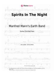 Sheet music, chords Manfred Mann's Earth Band - Spirits In The Night