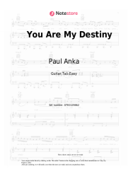 Sheet music, chords Paul Anka - You Are My Destiny
