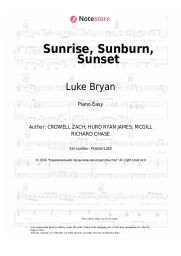 Sheet music, chords Luke Bryan - Sunrise, Sunburn, Sunset