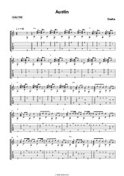 Sheet music, chords Dasha - Austin