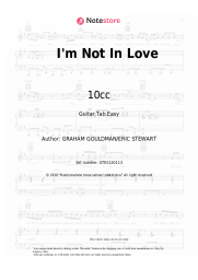Sheet music, chords 10cc - I'm Not In Love