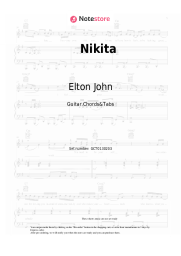 Sheet music, chords Elton John - Nikita