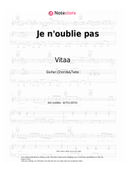 undefined Vitaa - Je n'oublie pas