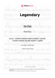 Sheet music, chords Skillet - Legendary