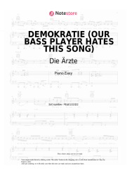 Sheet music, chords Die Ärzte - DEMOKRATIE (OUR BASS PLAYER HATES THIS SONG)