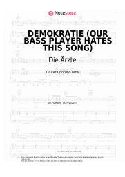 Sheet music, chords Die Ärzte - DEMOKRATIE (OUR BASS PLAYER HATES THIS SONG)