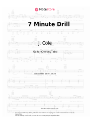 Sheet music, chords J. Cole - 7 Minute Drill