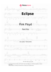 Sheet music, chords Pink Floyd - Eclipse