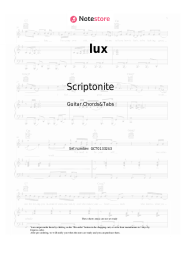 Sheet music, chords Scriptonite, T-Fest - lux