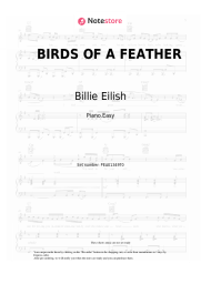 Sheet music, chords Billie Eilish - BIRDS OF A FEATHER