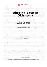 Sheet music, chords Luke Combs - Ain't No Love In Oklahoma