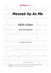 Sheet music, chords Keith Urban - Messed Up As Me