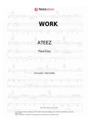 Sheet music, chords ATEEZ - WORK