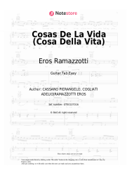 Sheet music, chords Eros Ramazzotti - Cosas De La Vida (Cosa Della Vita)