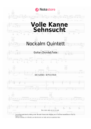 Sheet music, chords Nockalm Quintett - Volle Kanne Sehnsucht