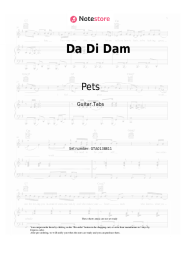 Sheet music, chords Pets - Da Di Dam