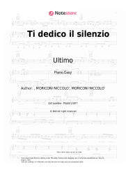 Sheet music, chords Ultimo - Ti dedico il silenzio