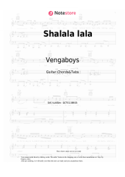 Sheet music, chords Vengaboys - Shalala lala