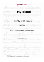 Sheet music, chords Twenty One Pilots - My Blood