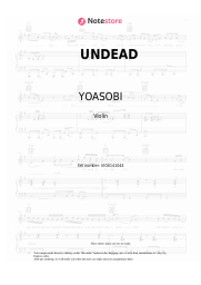 Sheet music, chords YOASOBI - UNDEAD