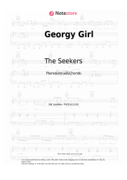 Sheet music, chords The Seekers - Georgy Girl