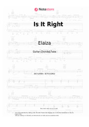 Sheet music, chords Elaiza - Is It Right