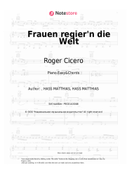 Sheet music, chords Roger Cicero - Frauen regier'n die Welt