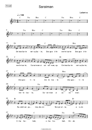 Sheet music, chords Ladaniva - Saraiman