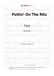 Sheet music, chords Taco - Puttin’ On The Ritz